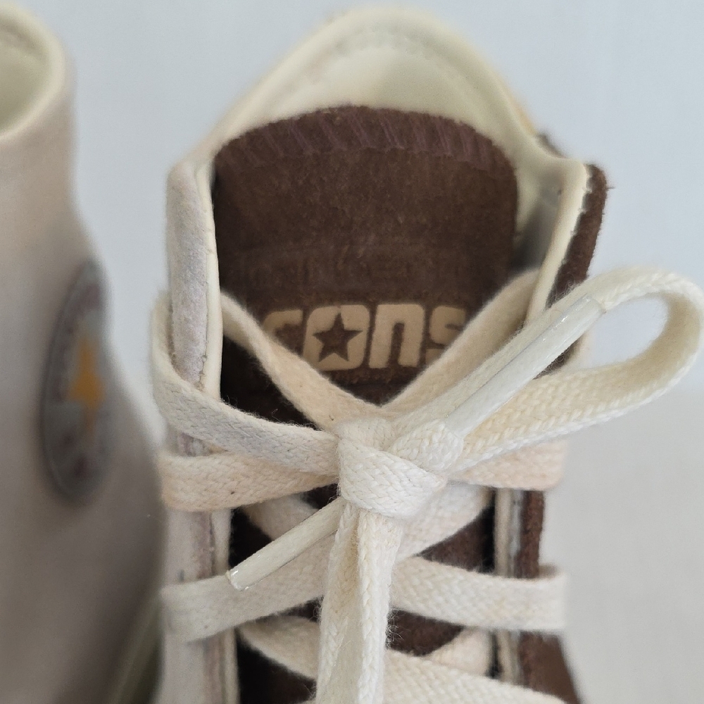 Converse Carhartt Leather All Star High-Tops in Brown/White Women's 8.5 Men 6.5 - Picture 8 of 13